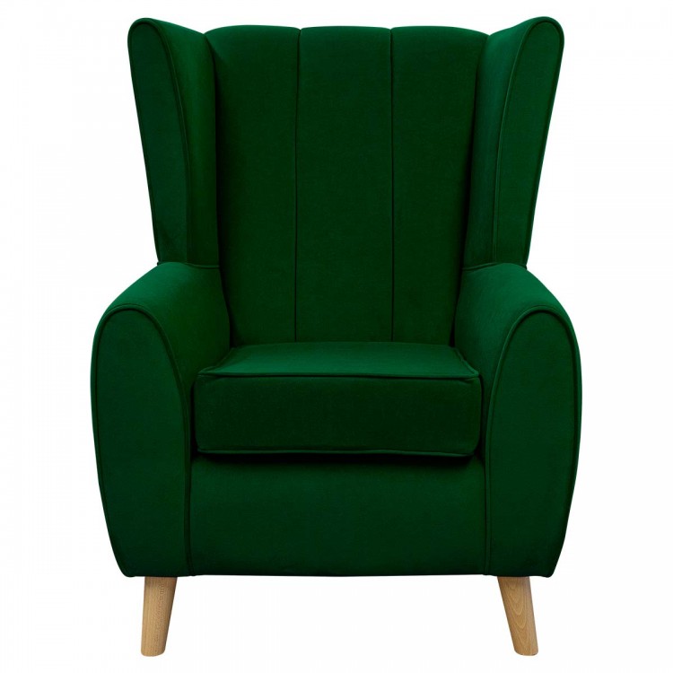 green velvet chair