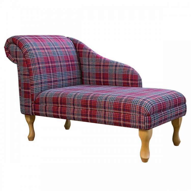 Medium Chaise Longue in Bologna Port Tartan BOL3261 | Beaumont