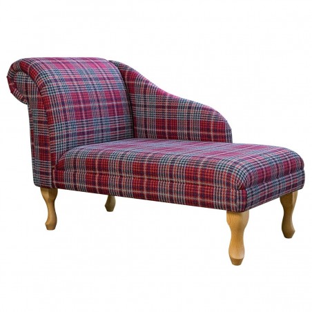 Medium Chaise Longue in Bologna Port Tartan BOL3261 | Beaumont