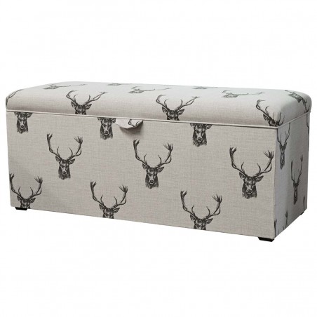 Storage Bench Ottoman in Fryetts Stag Fabric | Beaumont