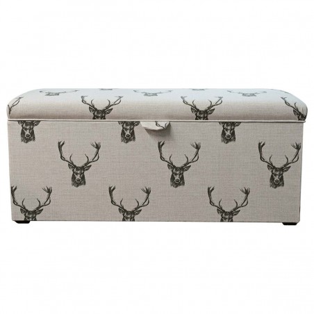 Storage Bench Ottoman in Fryetts Stag Fabric | Beaumont