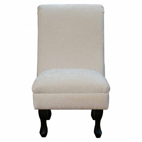 Bedroom Chair in Carlton Ivory Chenille Fabric | Beaumont