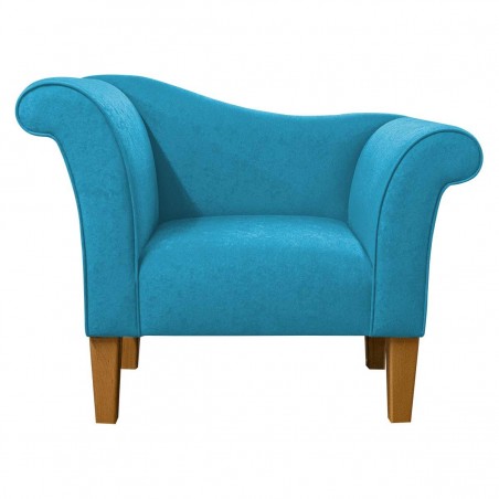 Chaise Chair in Plush Light Blue Fabric | Beaumont