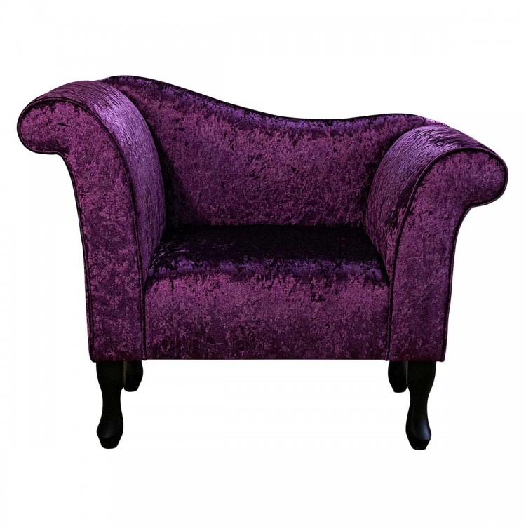 Chaise Chair in Shimmer Amethyst Crushed Velvet Fabric | Beaumont