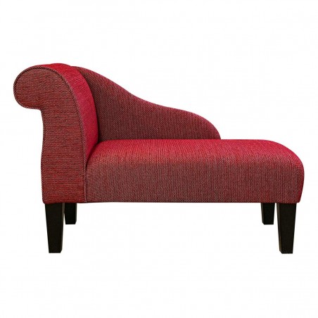 Small Chaise Longue AquaClean Oban Rouge Fabric SR19004 | Beaumont
