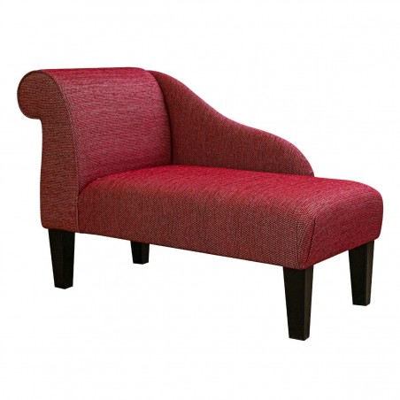 Small Chaise Longue AquaClean Oban Rouge Fabric SR19004 | Beaumont