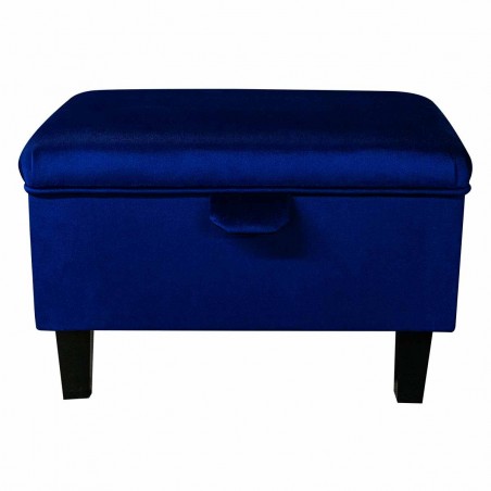 Storage Ottoman in a Monaco Royal Supersoft Velvet Fabric | Beaumont