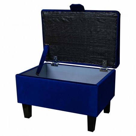 Storage Ottoman in a Monaco Royal Supersoft Velvet Fabric | Beaumont