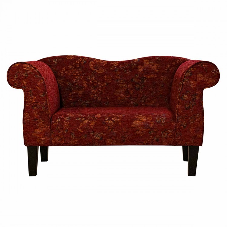 Small Chaise Sofa in Camden Floral Wine Fabric SR12405 | Beaumont