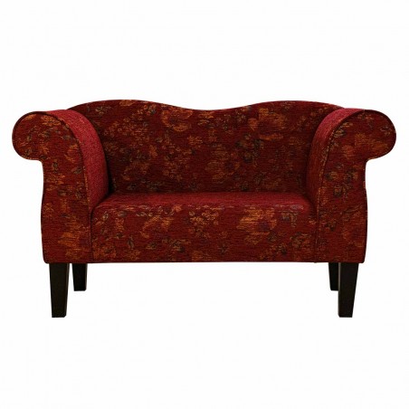 Small Chaise Sofa in Camden Floral Wine Fabric
