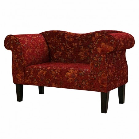 Small Chaise Sofa in Camden Floral Wine Fabric SR12405 | Beaumont