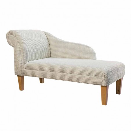 Medium Chaise Longue in Brick Cream Fabric | Beaumont