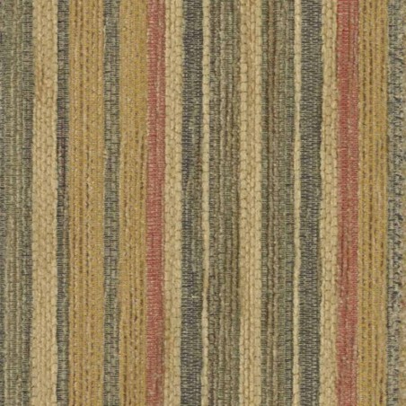 Armless Chaise Longue in Maida Vale Gold Candy Stripe Fabric | Beaumont