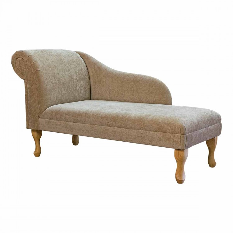 Medium Chaise Longue in Dolce Clay Velvet Fabric DOL3480 | Beaumont