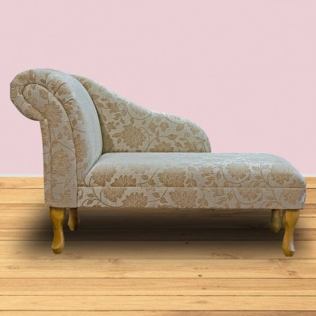 Chaise Longue in a Woburn Floral Beige Fabric SR17072 | Beaumont