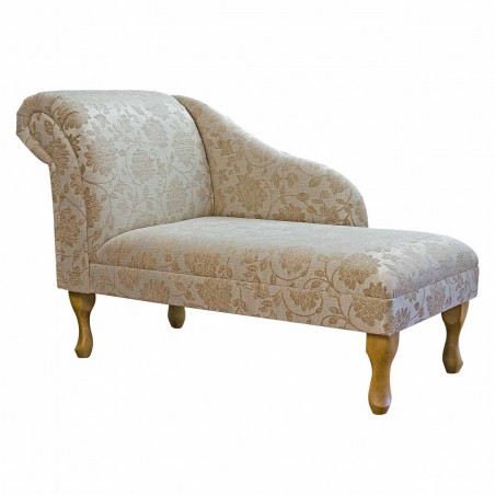 Chaise Longue in a Woburn Floral Beige Fabric SR17072 | Beaumont