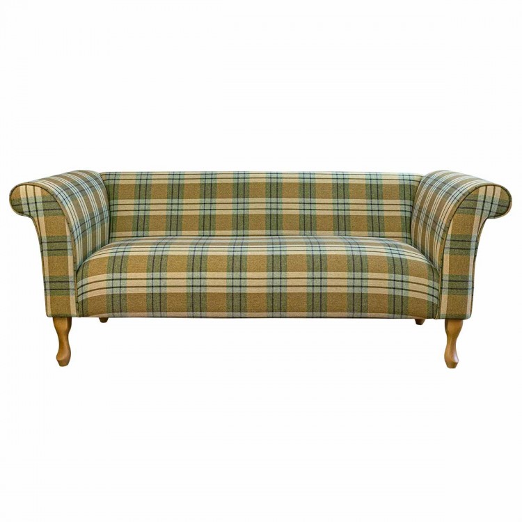Compact 3 Seater Sofa in Kintyre Pampas Tartan Fabric | Beaumont