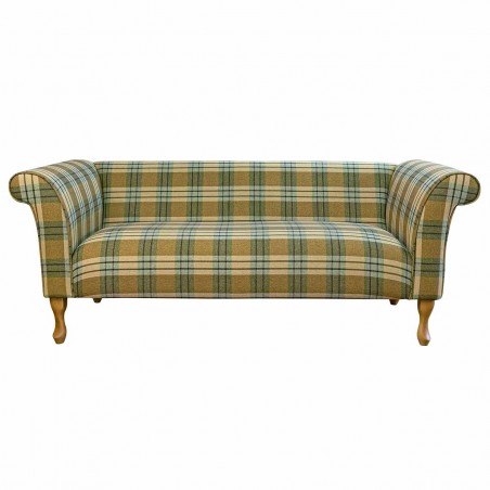 Compact 3 Seater Sofa in Kintyre Pampas Tartan Fabric | Beaumont