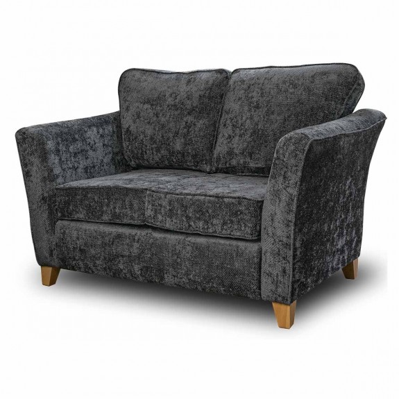 Diana Two Seater Sofa in Cadiz Charcoal Soft Weave Fabric | Beaumont