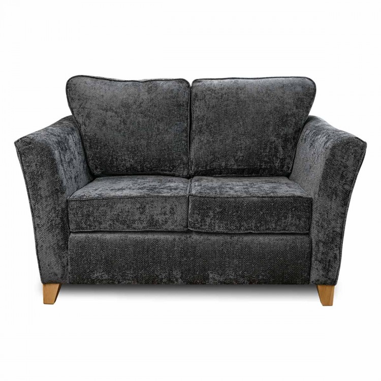 Diana Two Seater Sofa in Cadiz Charcoal Soft Weave Fabric | Beaumont