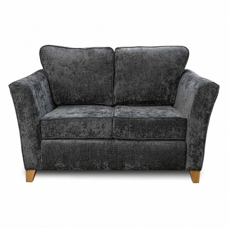 Diana Two Seater Sofa in Cadiz Charcoal Soft Weave Fabric | Beaumont