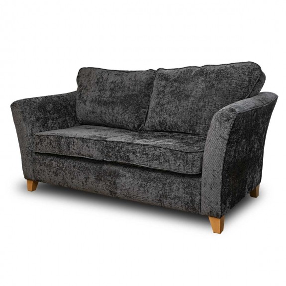 Diana Three Seater Sofa in Cadiz Charcoal Soft Weave Fabric | Beaumont