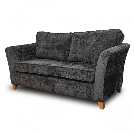 Diana Three Seater Sofa in Cadiz Charcoal Soft Weave Fabric | Beaumont