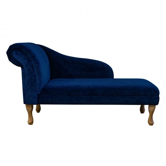52" Medium Chaise Longue in Dolce Orbit Strie Velvet Fabric