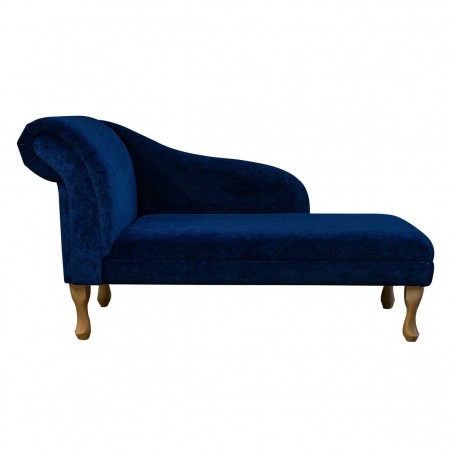 Medium Chaise Longue in Dolce Orbit Strie Velvet Fabric | Beaumont