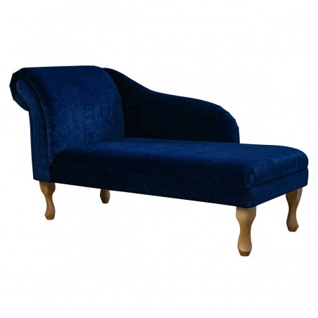 Medium Chaise Longue in Dolce Orbit Strie Velvet Fabric | Beaumont