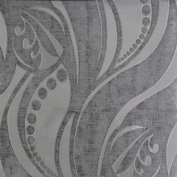 Large High Back Chair in Zest Tribal Flower Silver Fabric