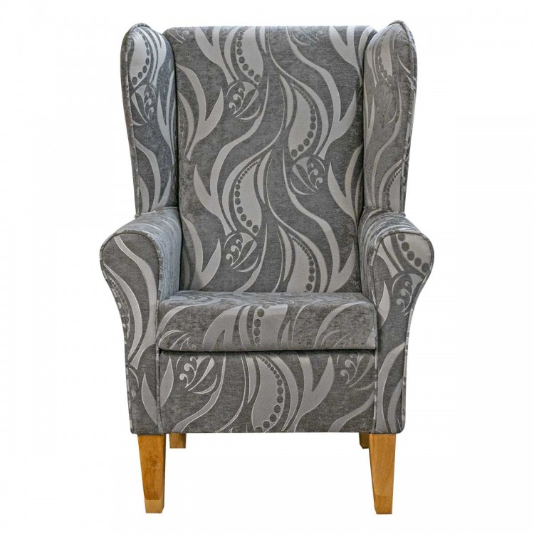 Large High Back Chair in Malta Peacock Deluxe Velvet Fabric | Beaumont Large High Back Chair in Malta Peacock Deluxe Velvet Fabric | Beaumont