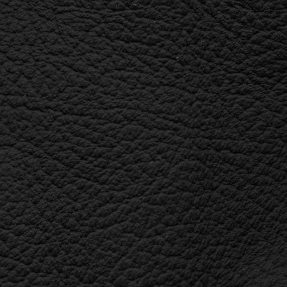 60" Large Deep Buttoned Chaise Longue in Black Genuine Leather