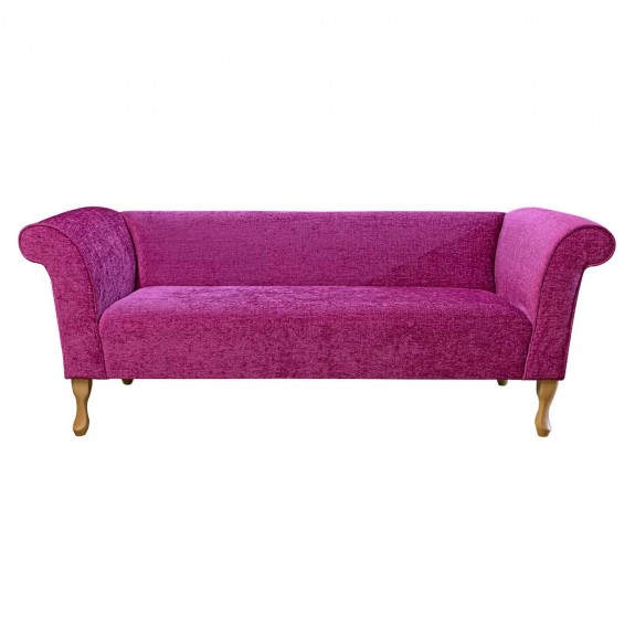 Compact 3 Seater Sofa in Carlton Fuchsia Modern Chenille Fabric
