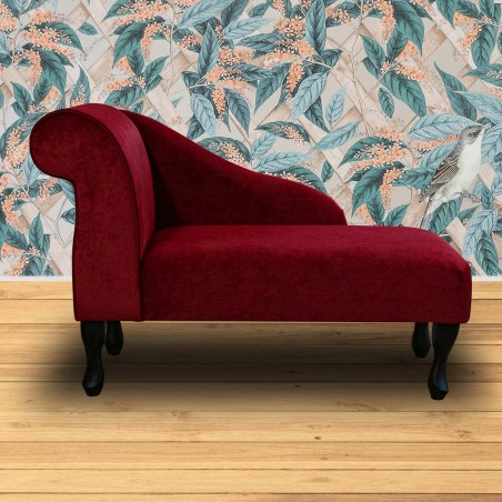 Mini Chaise Longue in Dolce Arabia Strie Fabric DOL3486 | Beaumont