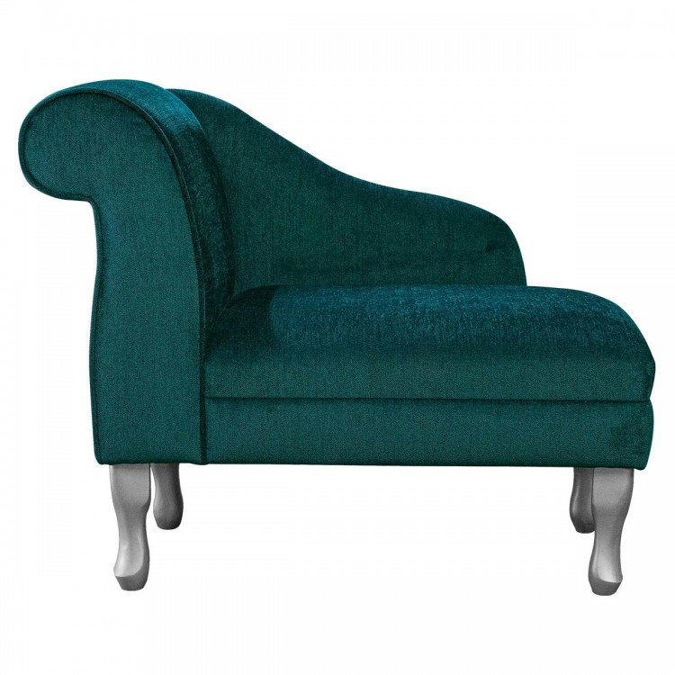 Chaise Longue in AquaClean Scala Teal Fabric SR19331 | Beaumont