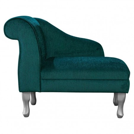 Chaise Longue in AquaClean Scala Teal Fabric SR19331 | Beaumont