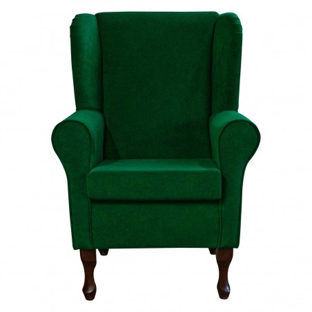 Standard Wingback Fireside Chair in Notting Hill Moss Velvet Fabric