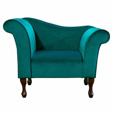 Chaise Chair in Malta Emerald Deluxe Velvet Fabric | Beaumont