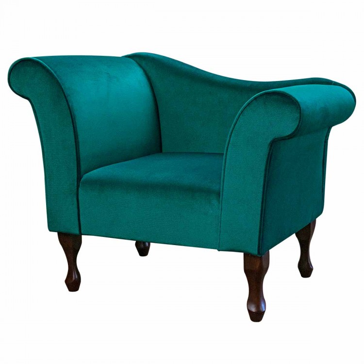 Chaise Chair in Malta Emerald Deluxe Velvet Fabric | Beaumont