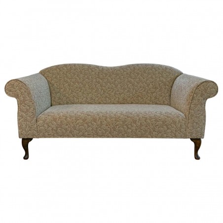 Large Chaise Sofa in Bergamo Floral Beige Fabric BER3341 | Beaumont