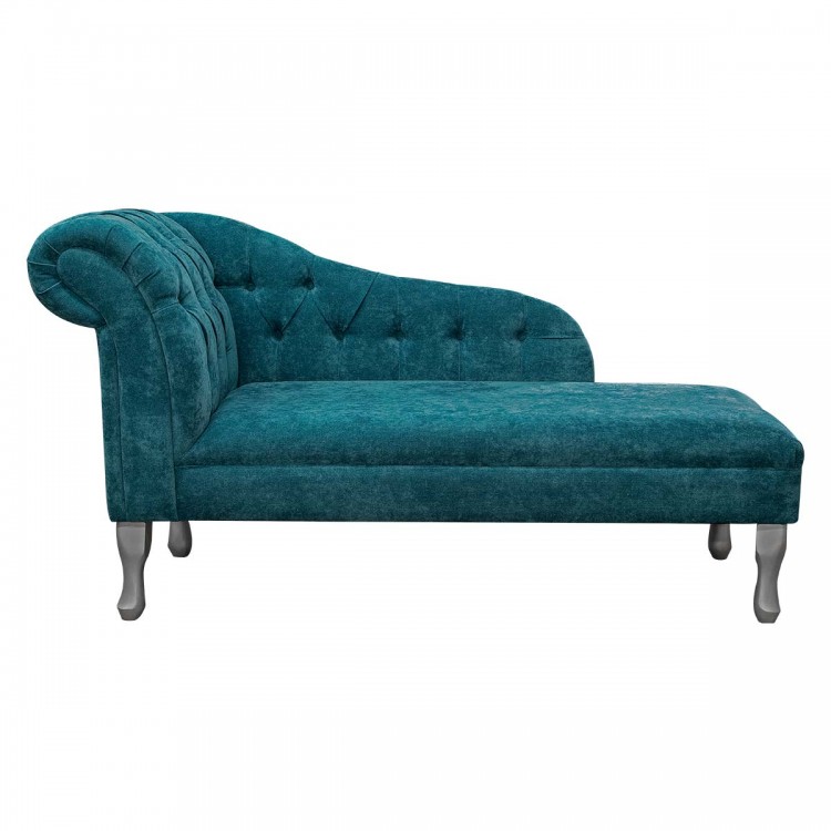Chaise Longue in Dolce Bermuda Velvetv Fabric DOL3493 | Beaumont