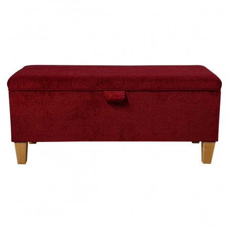 Storage Bench in Dolce Arabia Strie Velvet Fabric DOL3486 | Beaumont