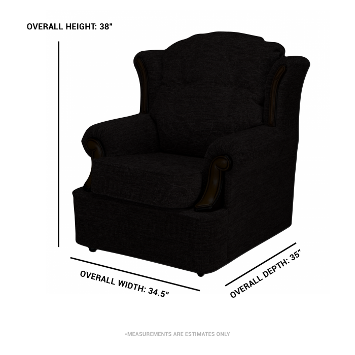 green boucle chair dimensions
