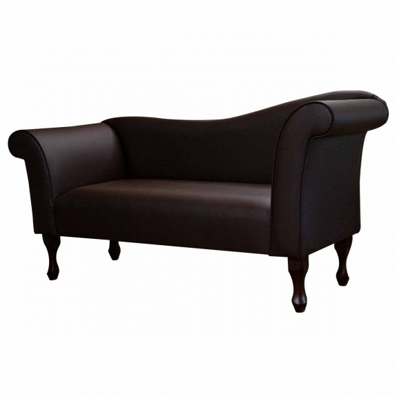 Chaise Sofa in Ultima Chocolate Faux Leather ULT1218 | Beaumont