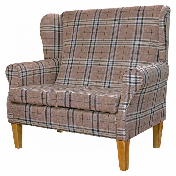 checked fabric sofa