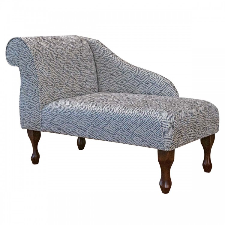 Chaise Longue in Accento Diamond Lavender Fabric ACC3108 | Beaumont