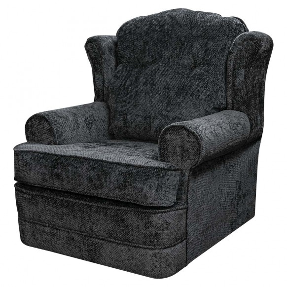 Verona Chair in Cadiz Charcoal Soft Textured Weave Fabric | Beaumont