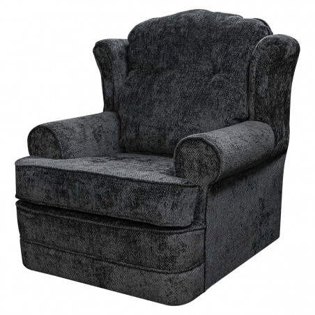 Verona Chair in Cadiz Charcoal Soft Textured Weave Fabric | Beaumont