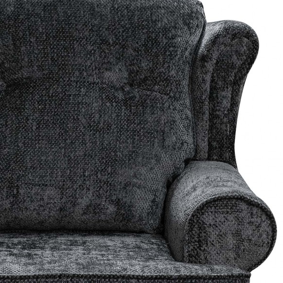 Verona Chair in Cadiz Charcoal Soft Textured Weave Fabric